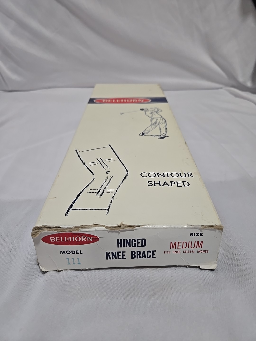 Vintage Bell-Horn Model 111 Hinged Knee Brace – Size Medium – New Old Stock NOS