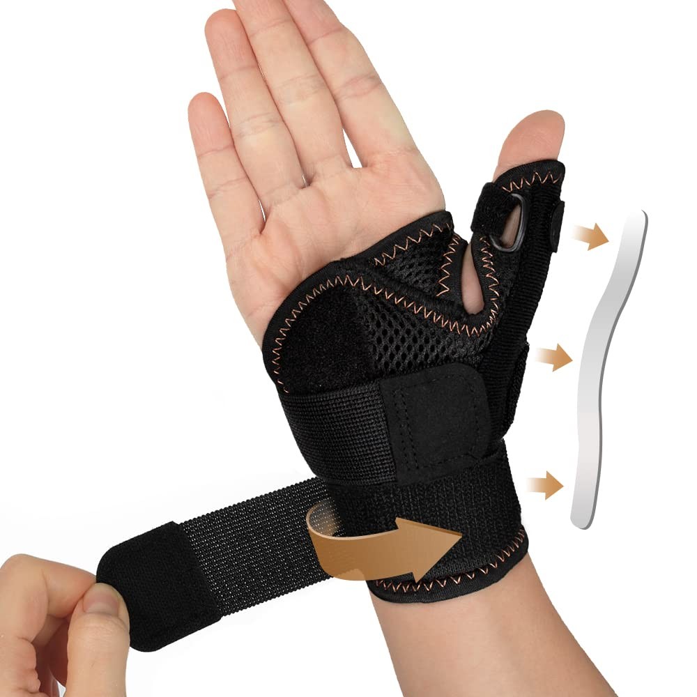 Copper Infused Thumb Brace for Men and Women – Comfortable CMC Thumb Brace Sp…