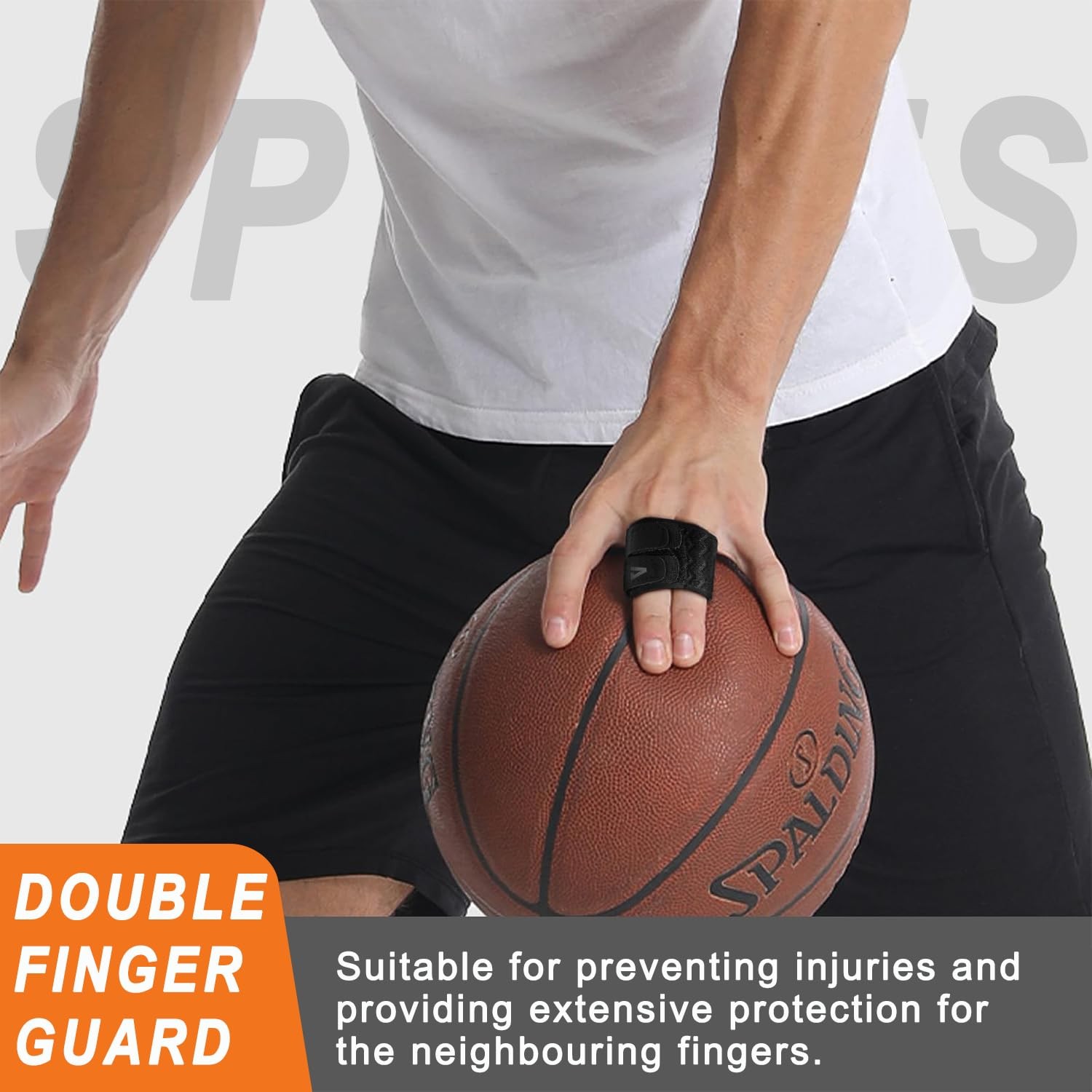 KiiMos 2PCS Finger Splints (No Metal Support) – Adjustable Large-2PCS, Black