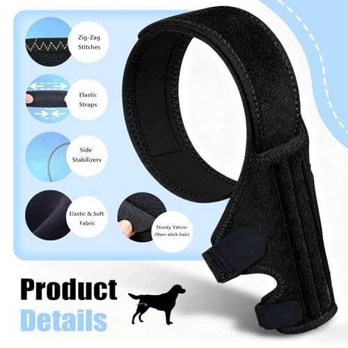Adjustable Dog Knee Brace for Torn ACL/CCL – Hind Leg Support, Arthritis Relief,