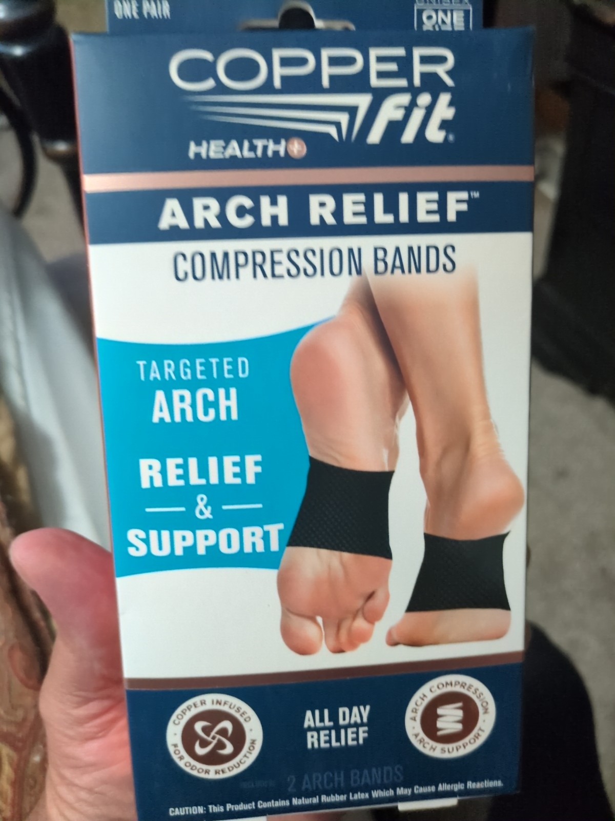 Copper Fit Health Unisex Arch Relief Compression Bands for Plantar…