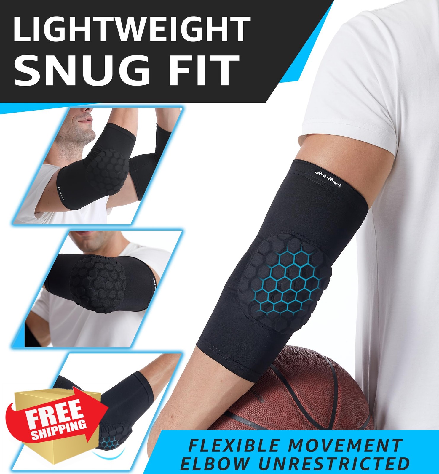 HiRui Elbow Pads for Teenagers Men and Women – Basketball Baseball Elbow Brac…