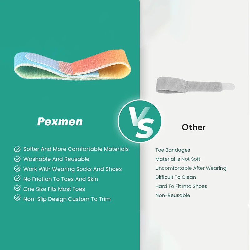 Adjustable Hammer Toe Wraps Broken Toes Splint Corrector Straightener for Men