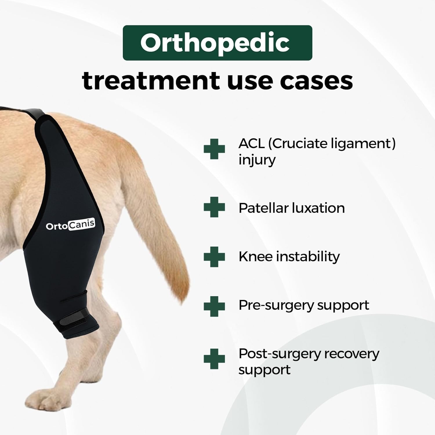 Medium Neoprene Dog Knee Brace – Eases Swelling, Supports Post-Surgery Recovery