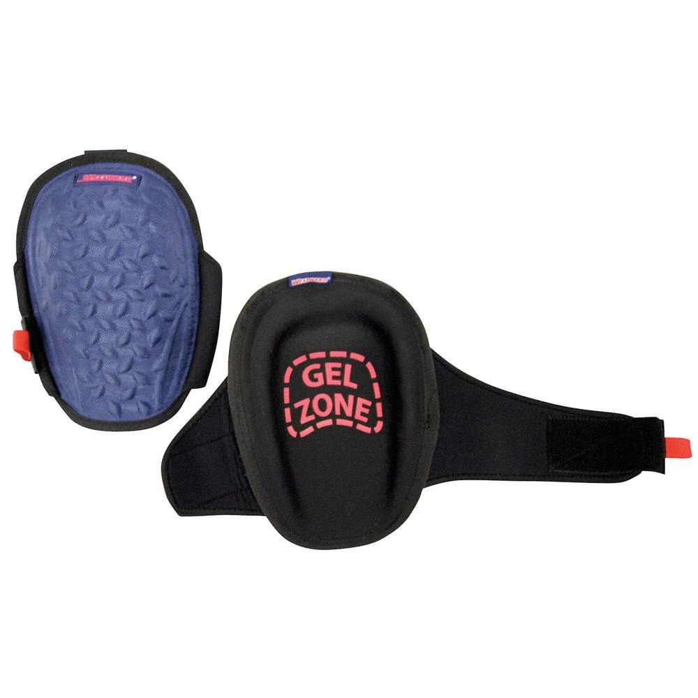 WESTWARD 5MZP1 Knee Pad,UNIV,Hook/Loop,Black/Blue,PR 5MZP1
