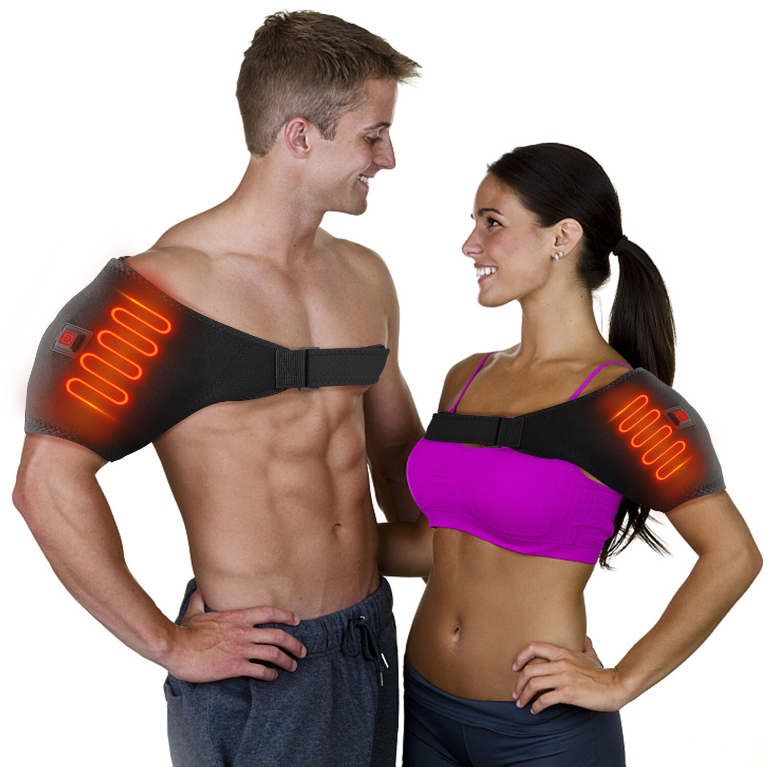 Heated Shoulder Brace-Adjustable Straps for Rotator Cuff & Arthritis Support US