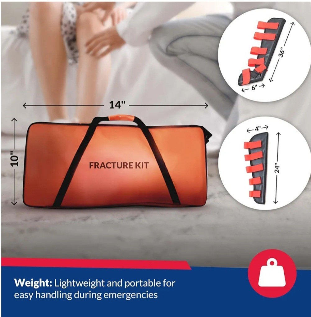 Dixie EMS Fracture Splint Kit – Emergency Immobilization Arm/Leg/Shoulder Adult