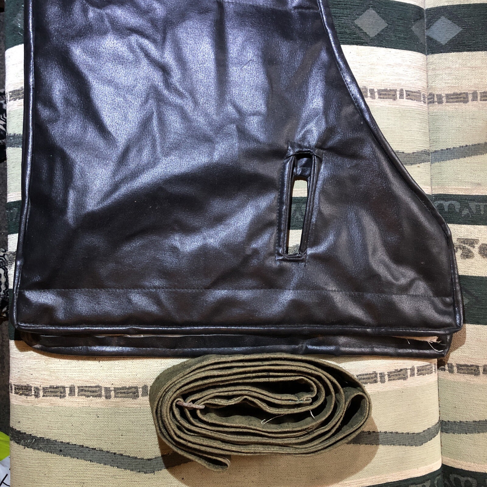 For the lower back, bind those in need. Warm leather blanket with a belt.