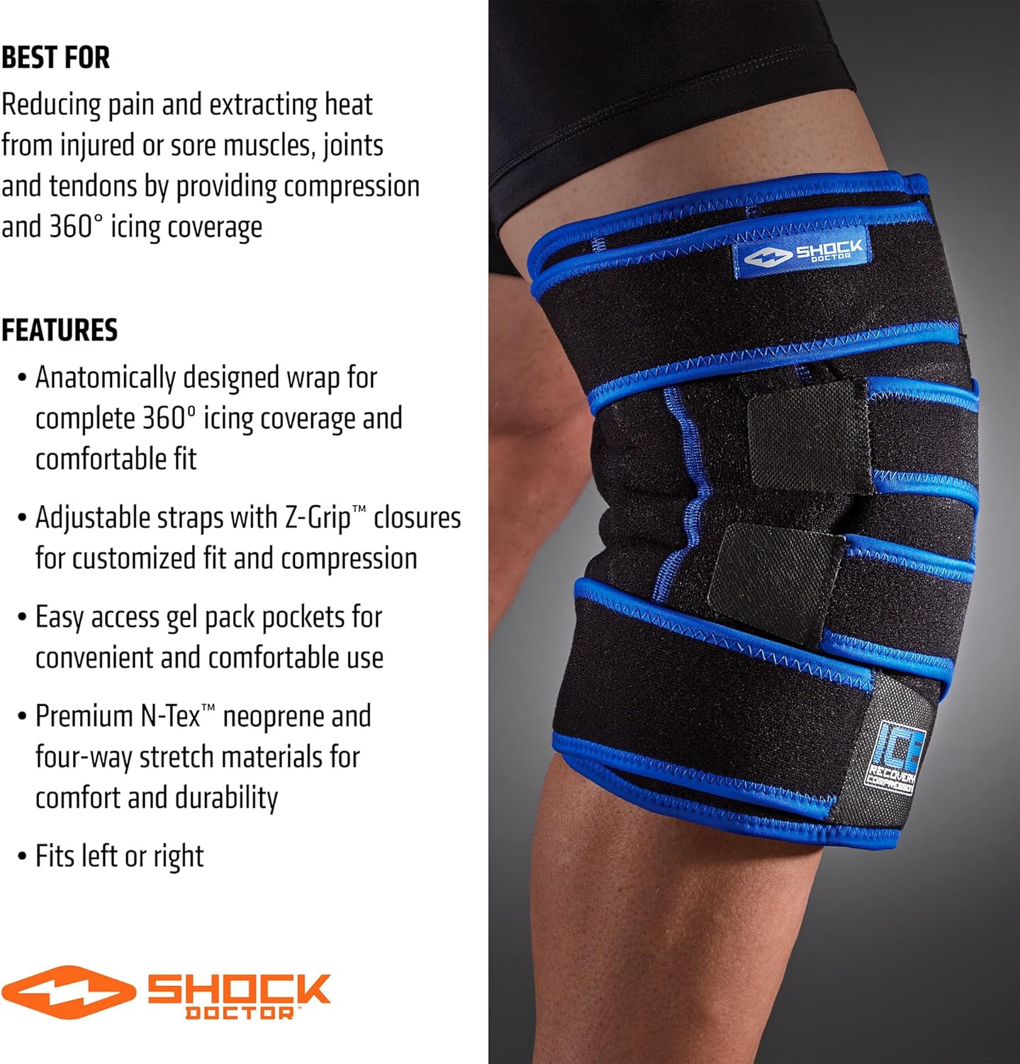 Ultimate Ice Recovery Compression Knee Wrap Brace for Fast Relief