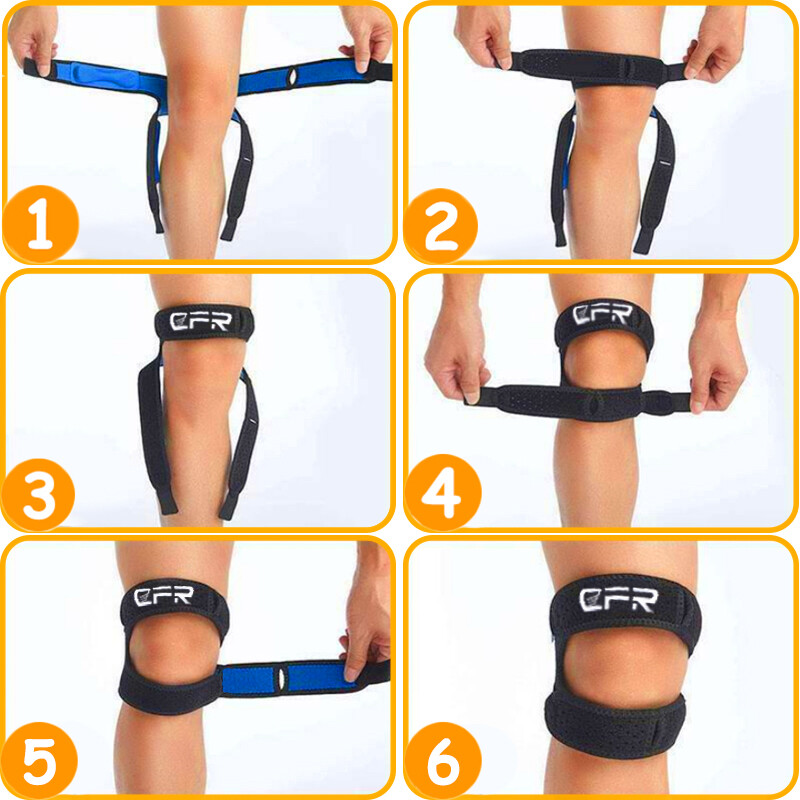 Knee Brace Compression Strap Support Pain Relief for Meniscus Arthritis Running