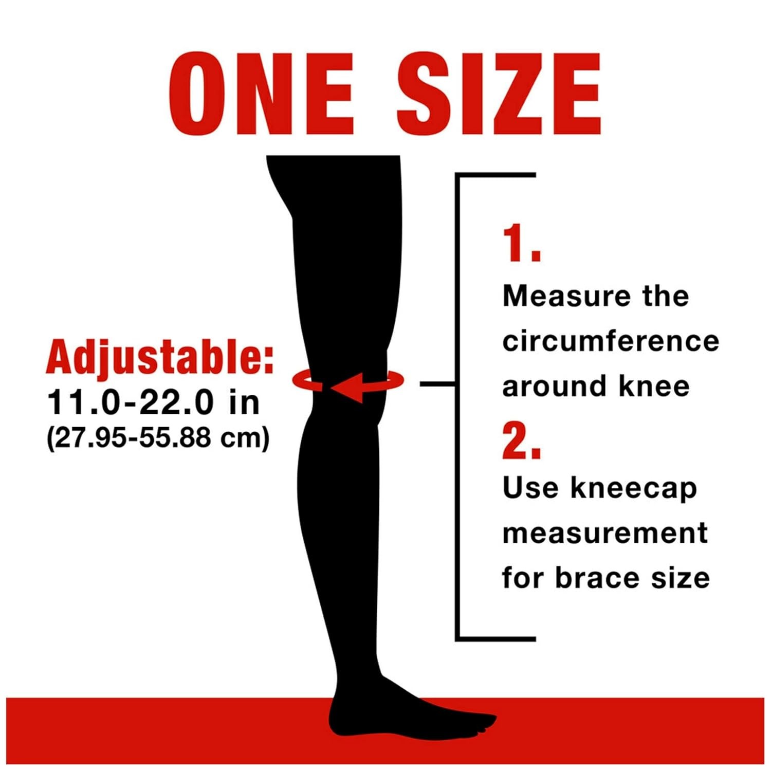 ACE Brand Adjustable Knee Brace with Side Stabilizers Provides
