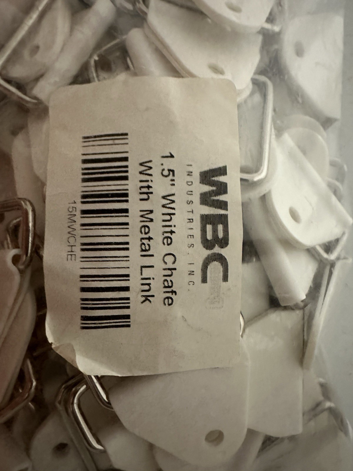 100x Prosthetic Harness Chafe Straps w/ Metal Link – WBC 1.5 White