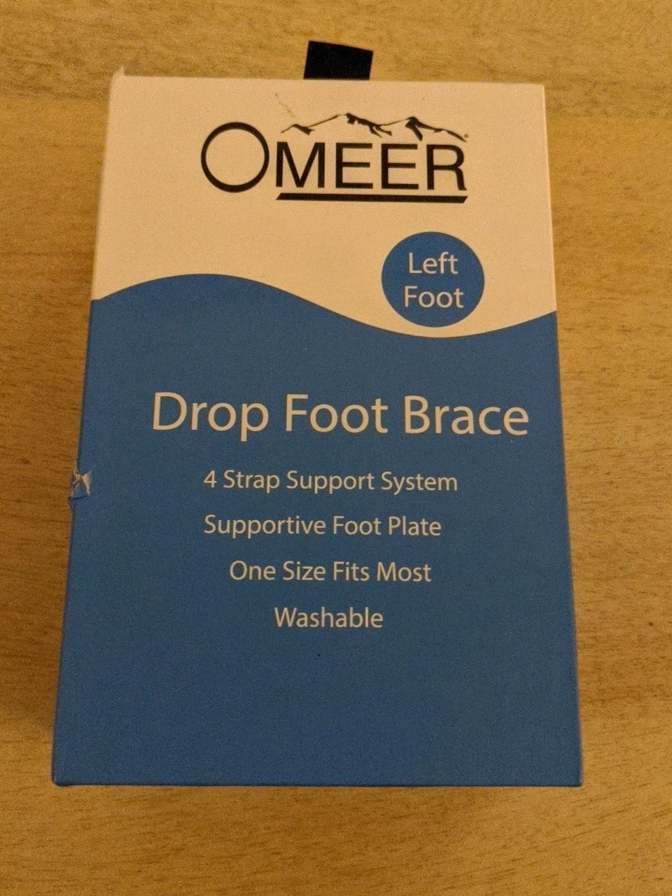 Omeer Left Foot AFO Drop Foot Brace For Walking With Shoes, Socks, Or Barefoot