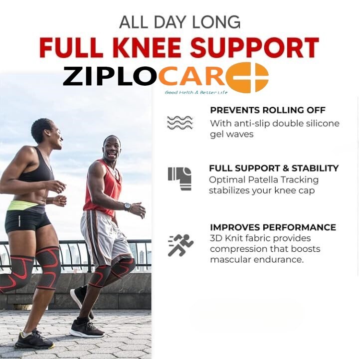 Ziplo Care Knee Cap Pair (Relieves Pain, Support, Uniform Compression)