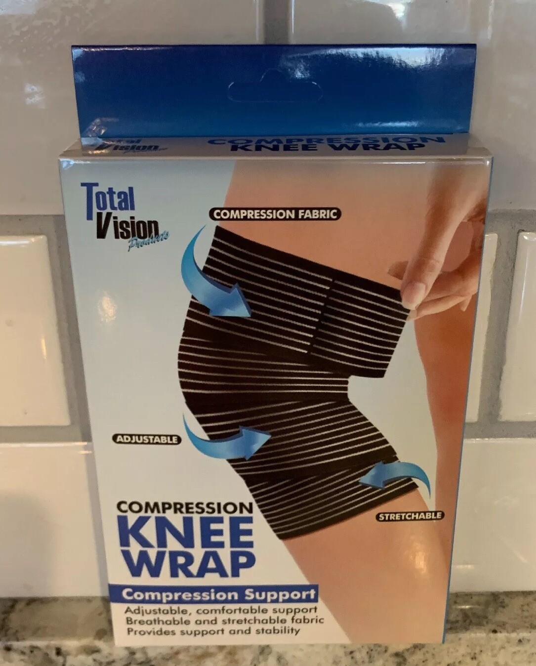 Unisex Compression Knee Wrap Adjustable Breathable Stretchable Stability Support