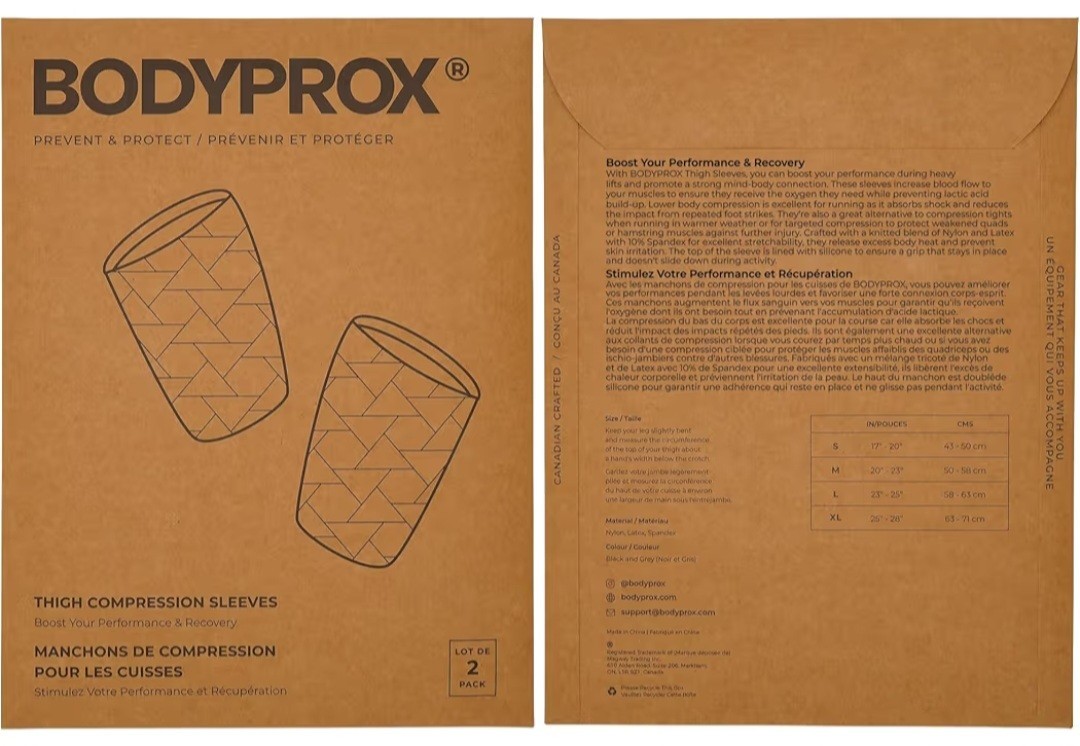 BODYPROX Thigh Compression Sleeves-Small-1 Pair-NEW IN ORIG BOX