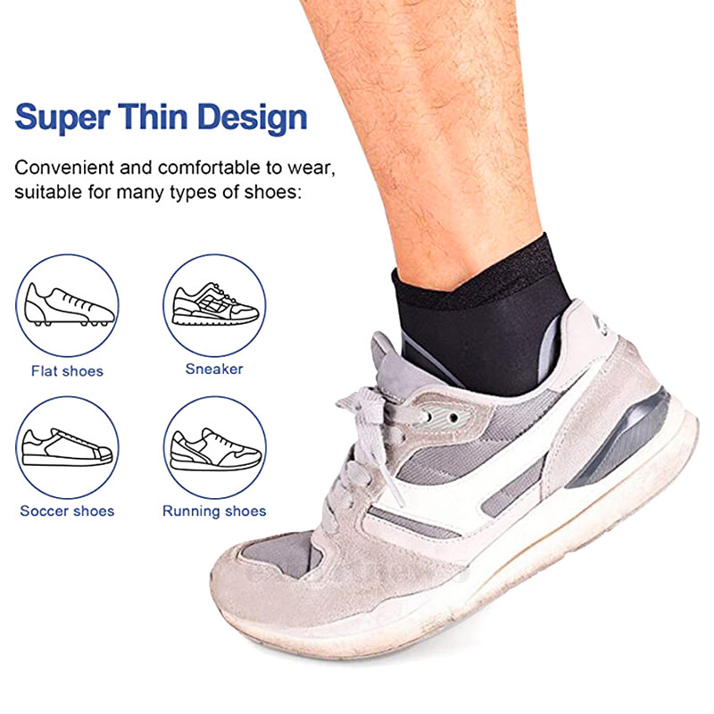 Ankle Brace Compression Support Sleeve Swelling Achilles Tendon Joint Pain Wrap@
