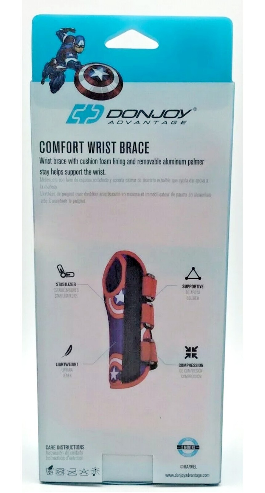 Donjoy Marvel AVENGERS Comfort Wrist Brace Moderate YOUTH RIGHT NEW SEALED