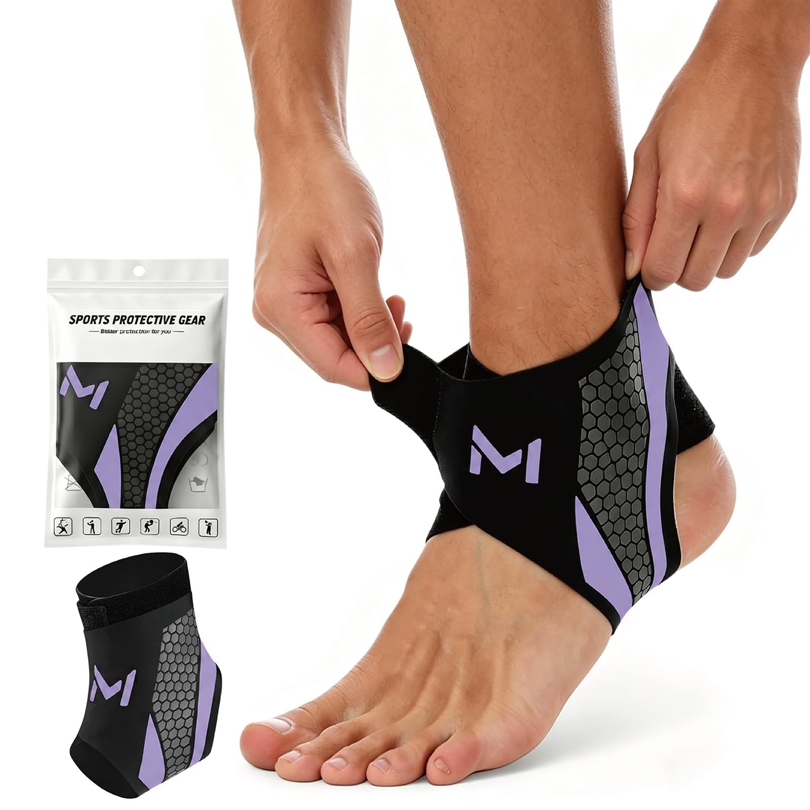 Buoydas Ankle Brace for Men & Women, Purple, 1 Pc 1pc, Purple
