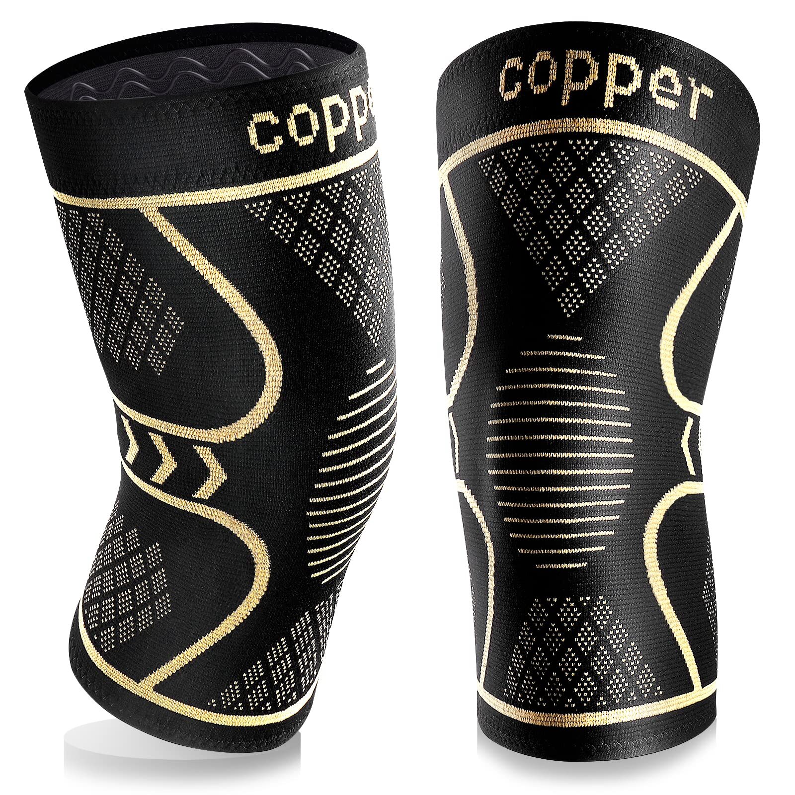 Copper Knee Braces for Women and Men 2 Pack Knee Compression Sleeve for Knee …
