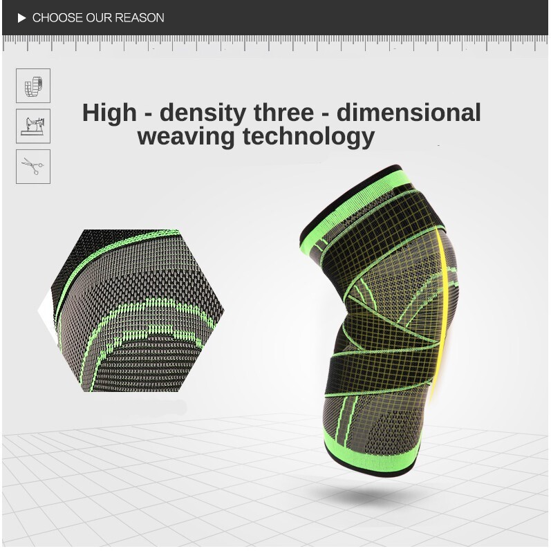 3D Knee Guard Weaving Pressurization Knee Brace Protector Knee Pad Fitness Gear