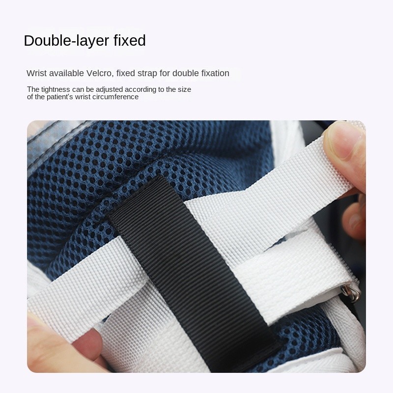 Restraint Gloves Zipper opening Mesh Breathable Anti-scratch Anti-extubation