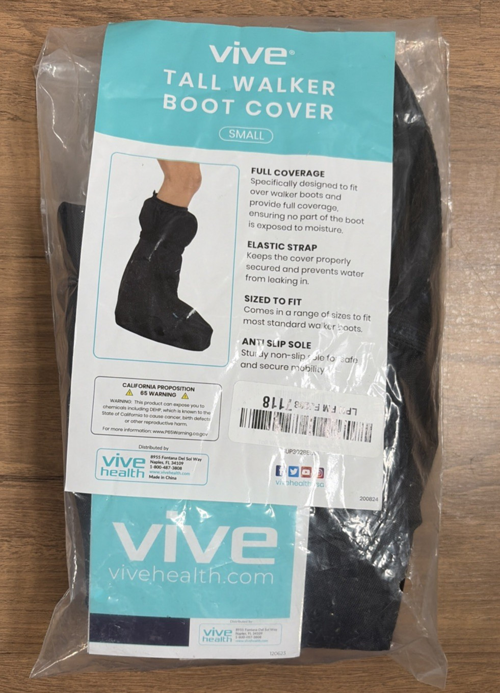 Vive Tall Walking Boot Cover Small Waterproof – for Medical Orthopedic Brace