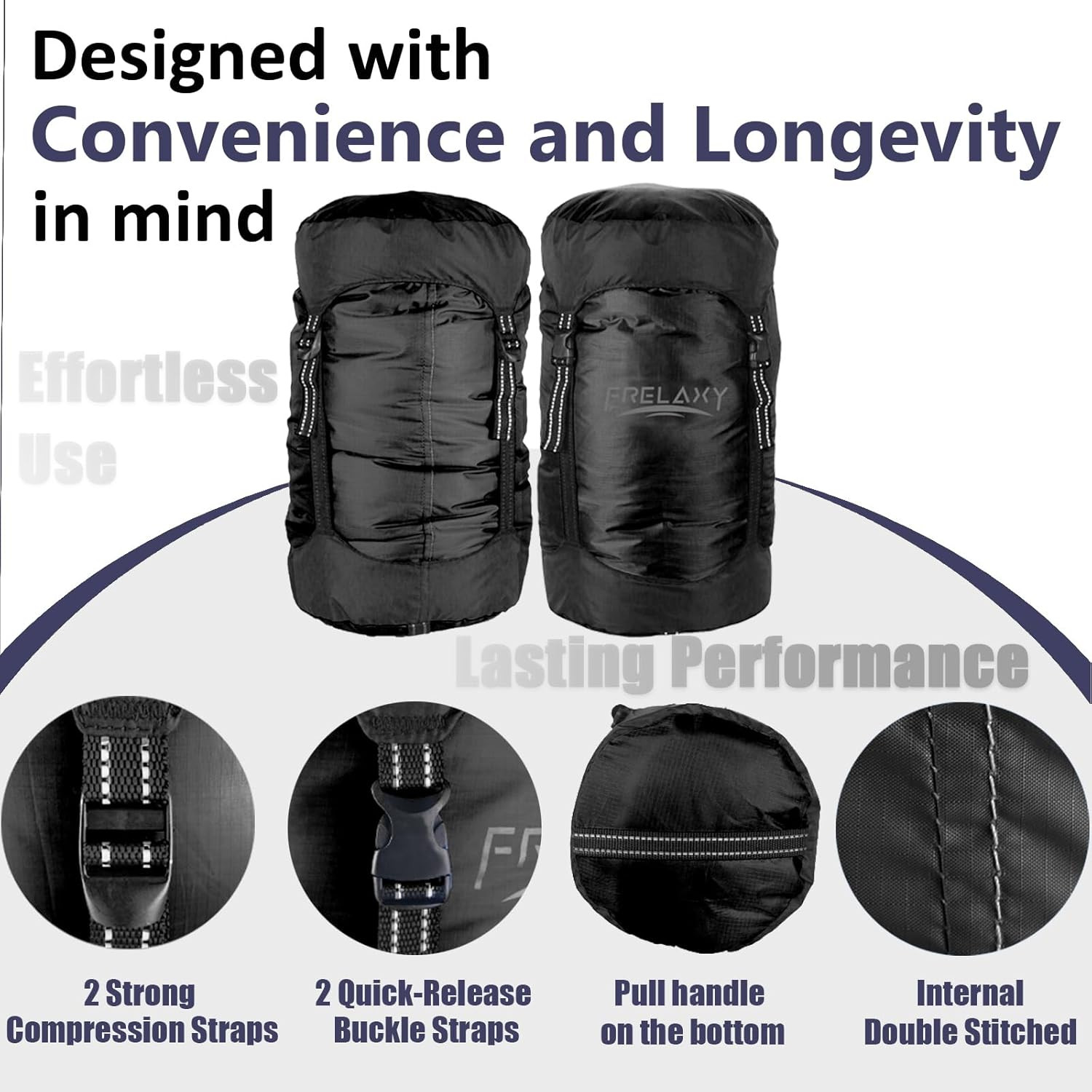 Compression Sack, 40% More Storage! 11L/18L/30L/45L/52L Compression Stuff Sack,