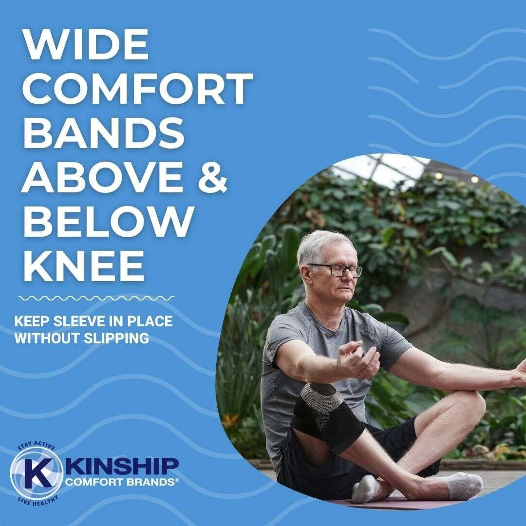 Kinship Comfort Brands Knee Brace Compression Sleeve for Men, Small, Black