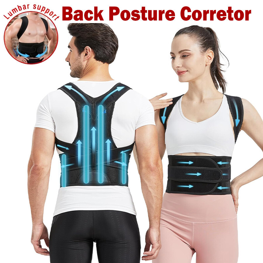 Back Posture Corrector Shoulder Straightener Brace Neck Spine Support Men Women