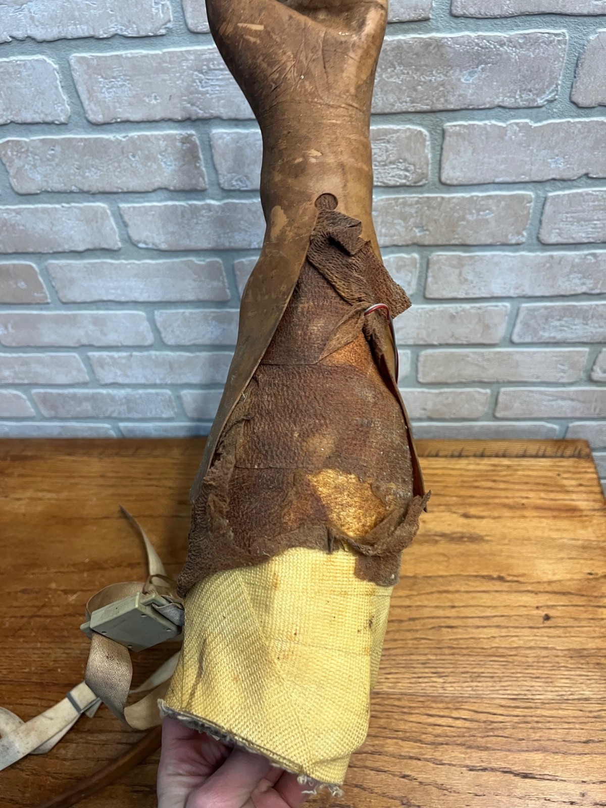 Vintage Prosthetic Arm Left Hand Mechanical Rubber Covered Medical Oddity AS-IS