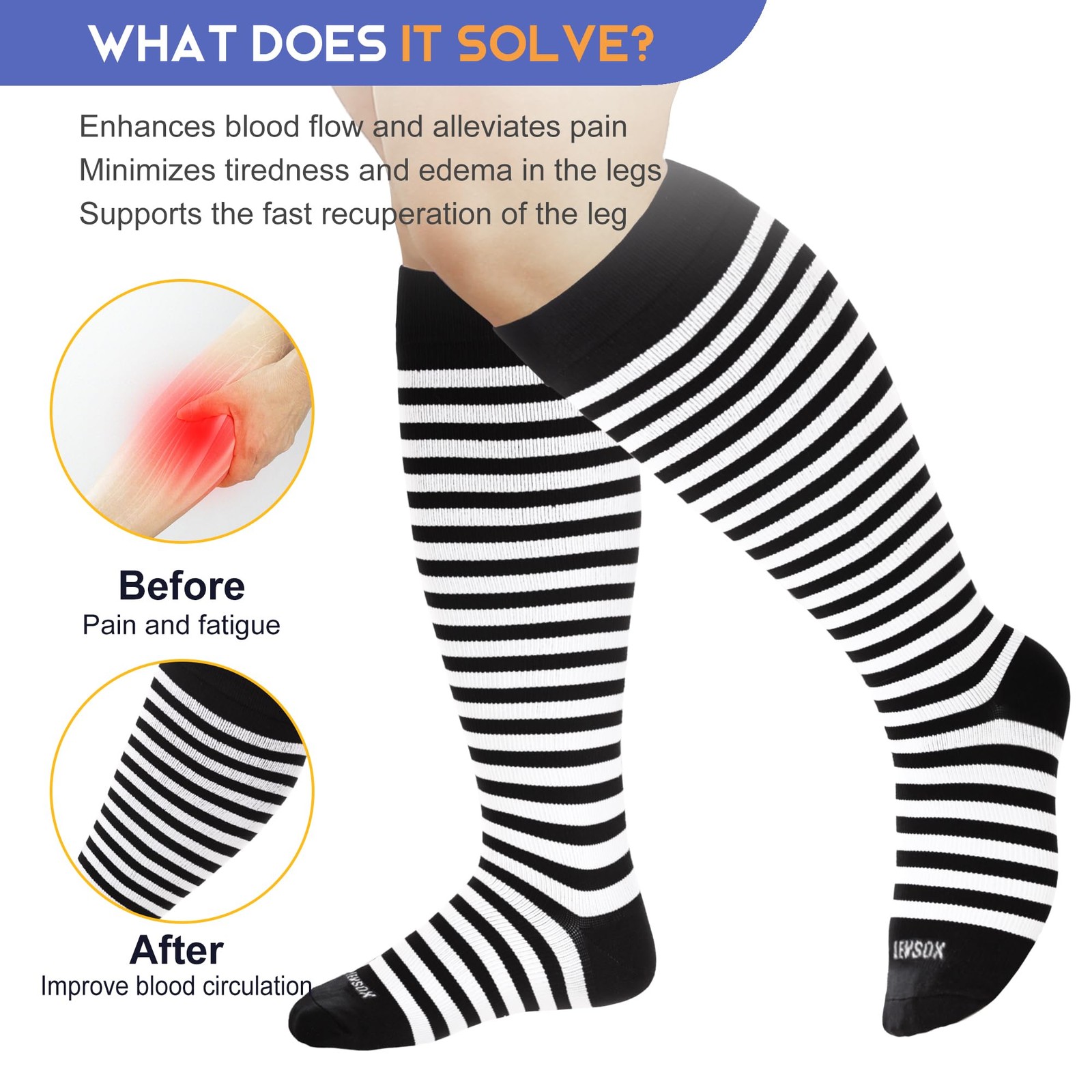 Wide Calf Compression Socks for Women Men Plus Size 1520 mmHg Extra Large Kne…