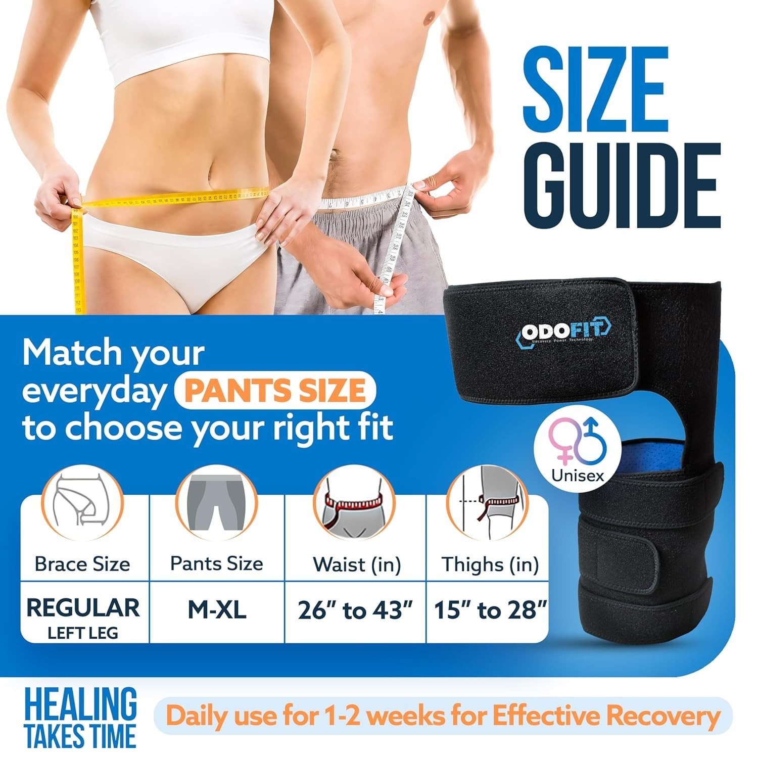 Dynamic Sciatica & Thigh Support – 5-in-1 Adjustable Hip Brace for All-Day Use