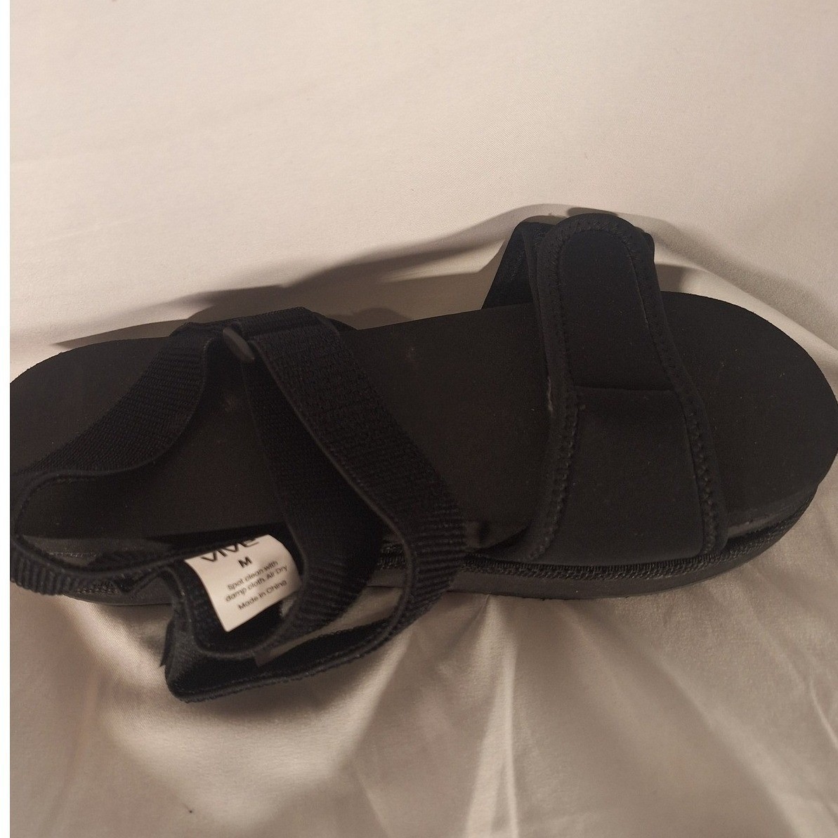 Vive Post Op Shoe Square Toe Walking Boot Black Medium Surgical Recovery Support