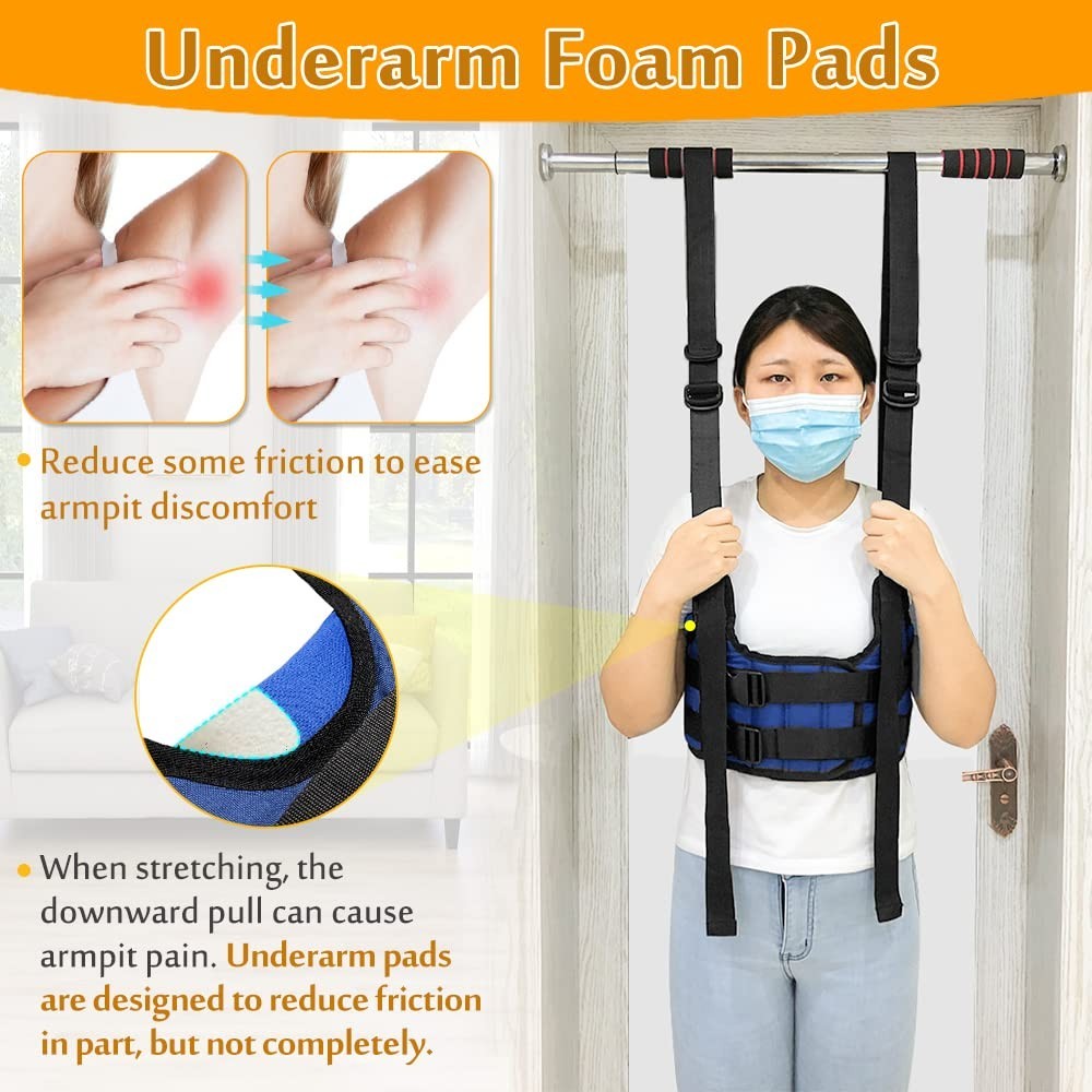 Lumbar Traction Back Stretcher Belt Spine Decompression Device Pain Relief Aid