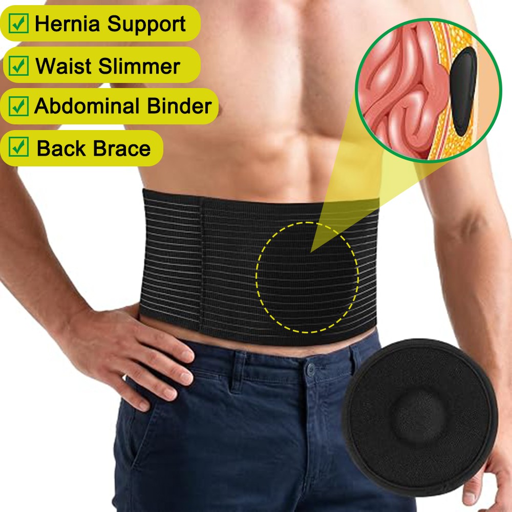Men’s Umbilical Hernia Belt Abdominal Binder Support Navel Truss Compression Pad