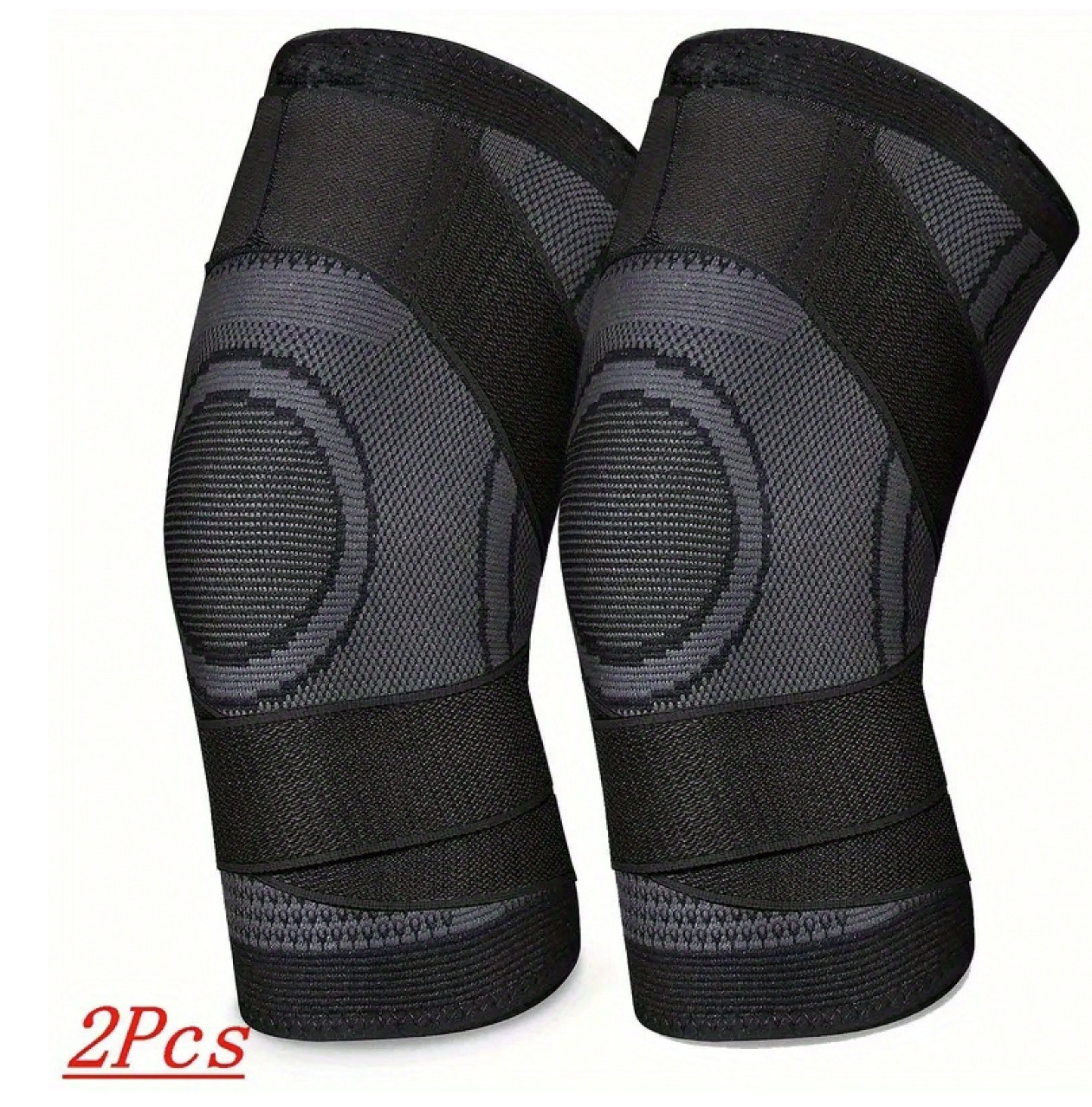 2 Pcs Compression Knee Sleeves Joint Support Sports Fitness Running Gift Unisex