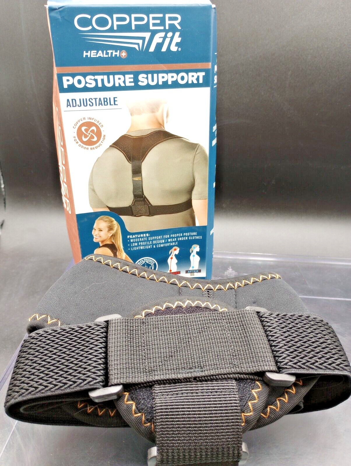 Adjustable Posture Support (Chest 33″-44″) Wear Under Clothes- Lightweight
