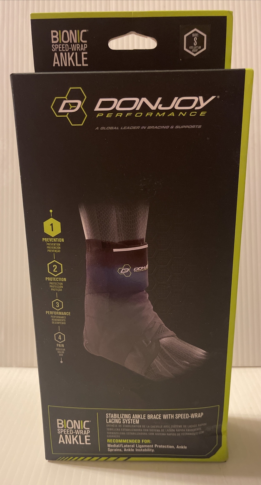DonJoy Bionic Speed Wrap Ankle Brace – Size Small