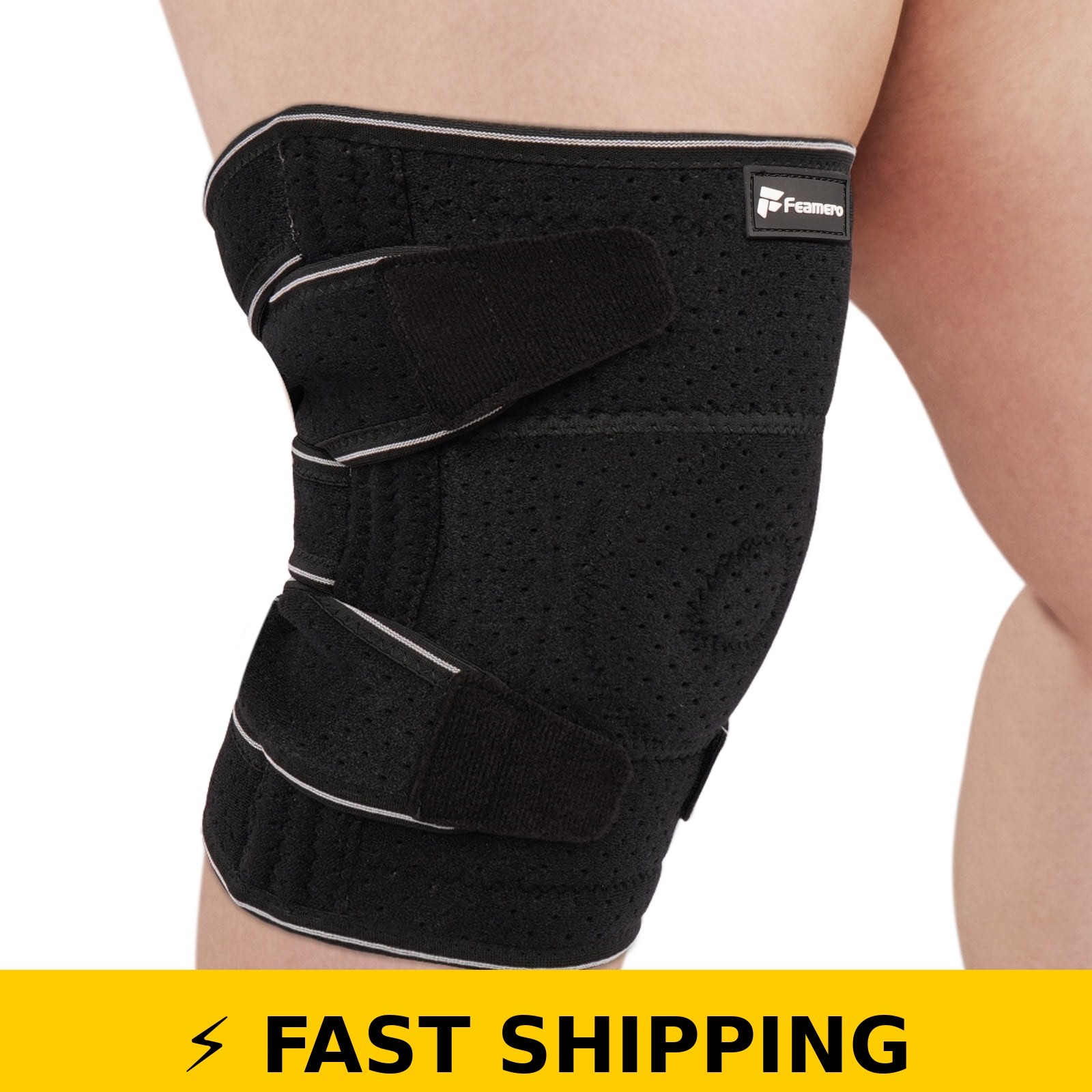 Feamero Plus Size Knee Brace for Meniscus Tears, Arthritis, 3XL/4XL