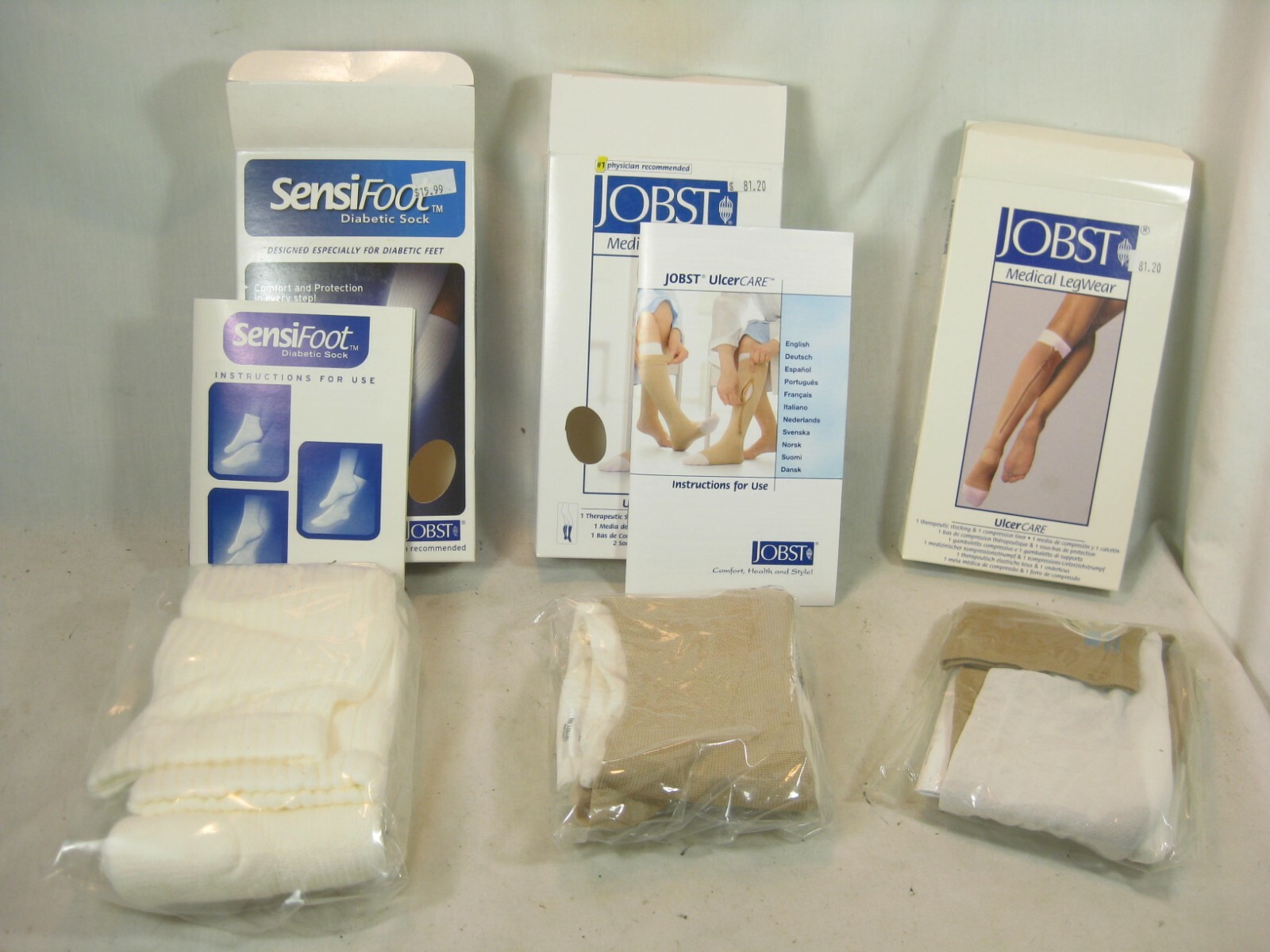 3 JOBST Medical LegWear Medium lot 114486 110832 114451 Knee High OT CL LT CT
