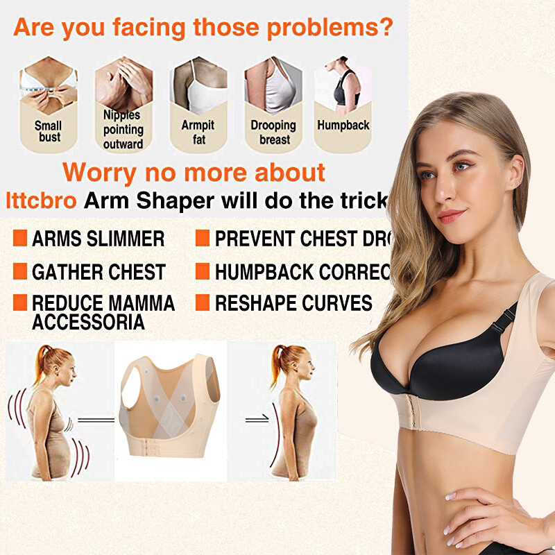 Women Adjustable Shoulder Back Posture Corrector Chest Brace Support Bra Shaper