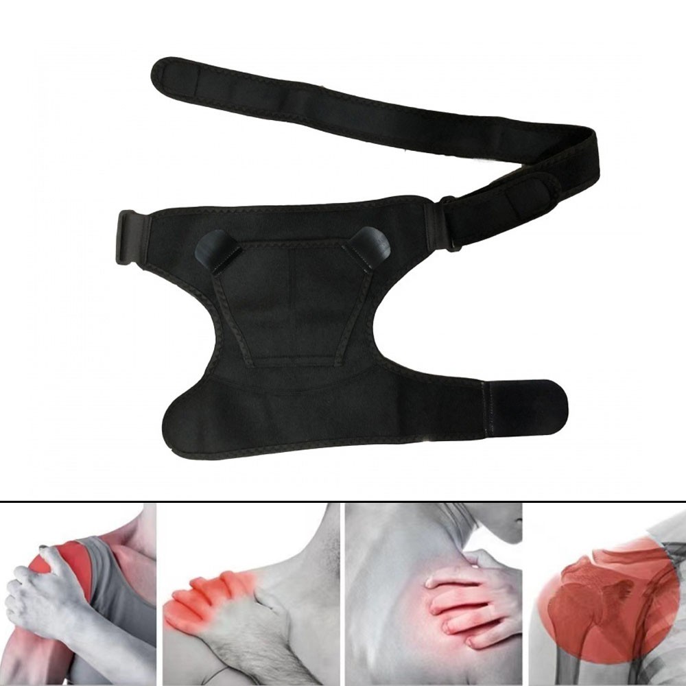 Adjustable Shoulder Brace w/ Pressure Pad Rotator Cuff Pain Relief Support Belt