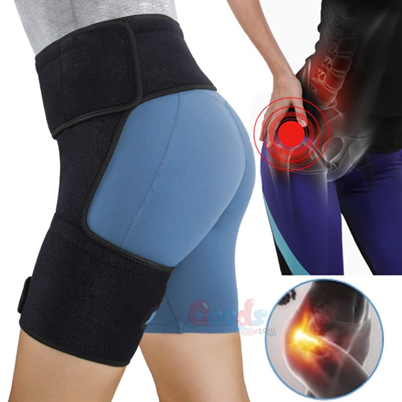 Adjustable Thigh Compression Sleeve Hip Brace for Groin Hamstring Pull LowerBack