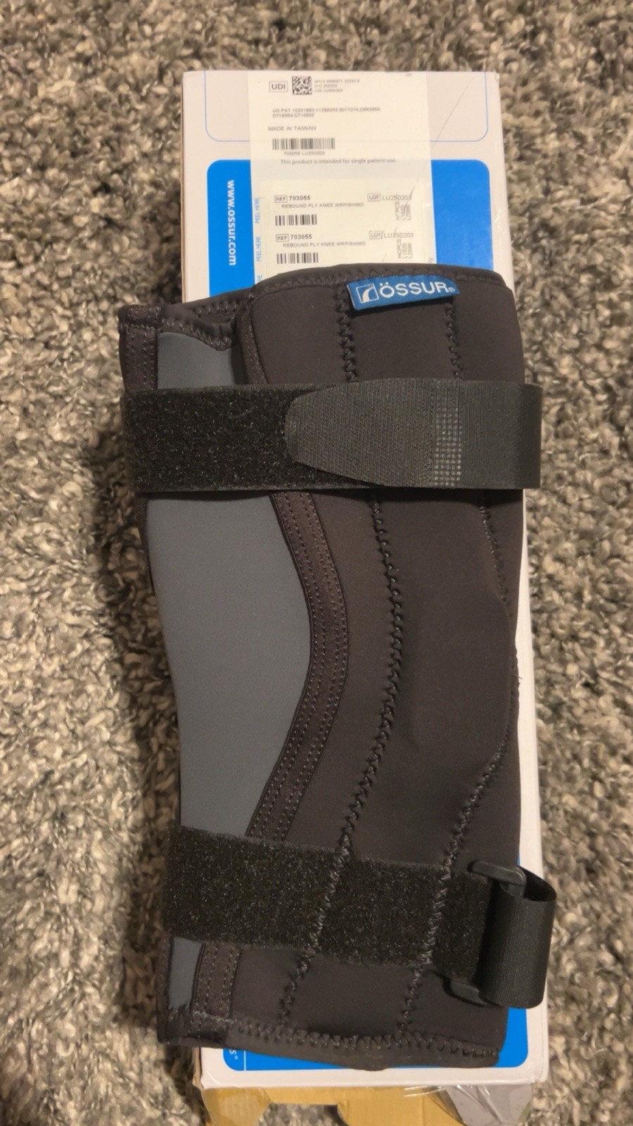 New in open box Ossur Rebound Ply Knee WPR/SH/MD with Cooltech Model 703055