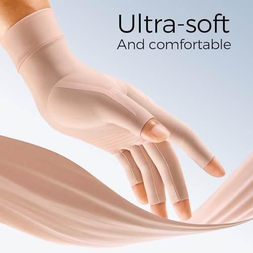 Compression Arthritis Gloves Fingerless for Carpal Tunnel Relief Women Men Hand
