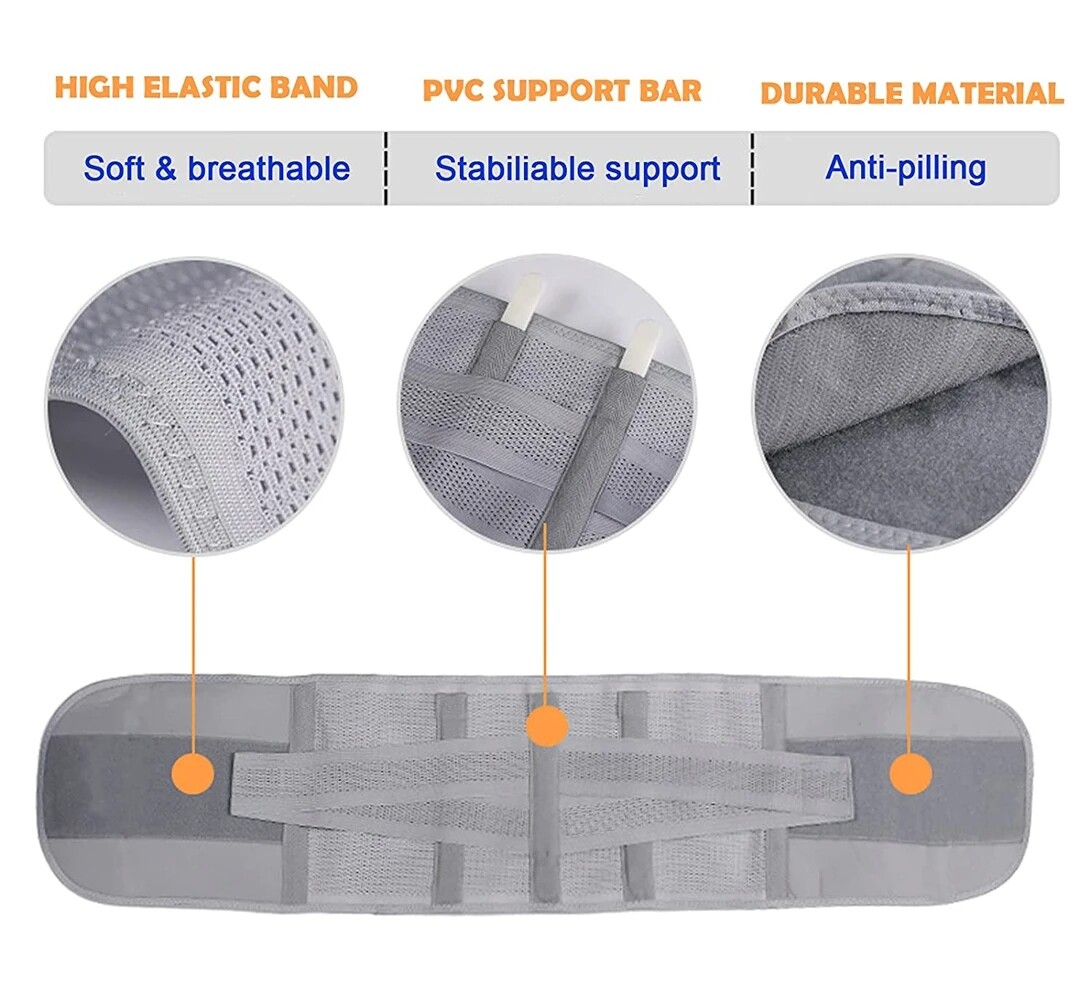 Men Women Umbilical Hernia Belt Lower Back Brace Lumbar Support Pain Relief Belt