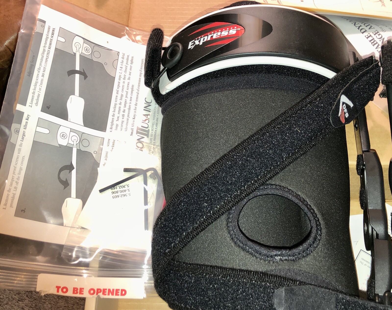 Ossur The Unloader Express DFS Osteoarthritis Right Knee Brace L Black Washable