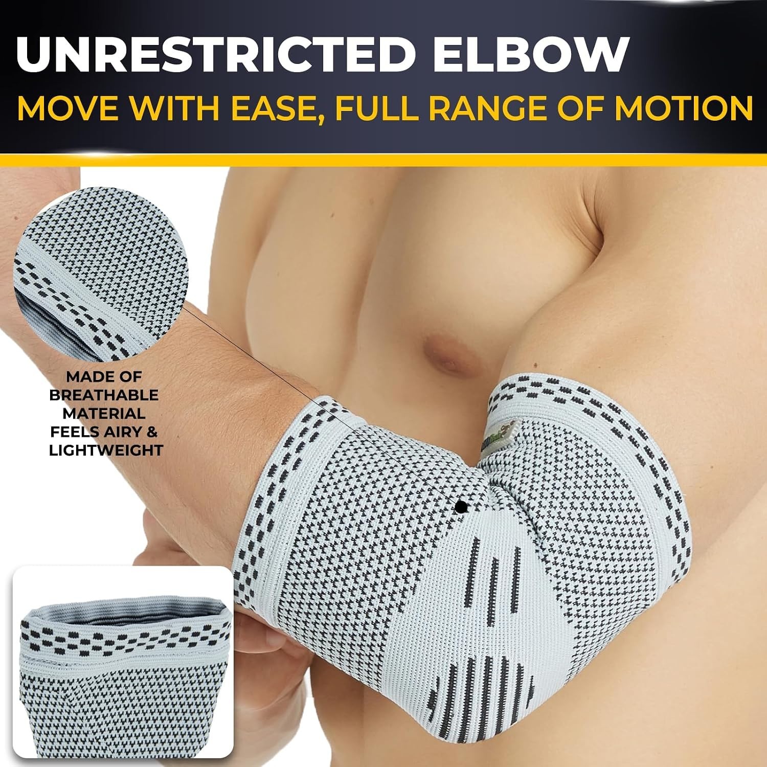 Breathable Elbow Support Brace – Lightweight Compression Sleeve for Men & Women
