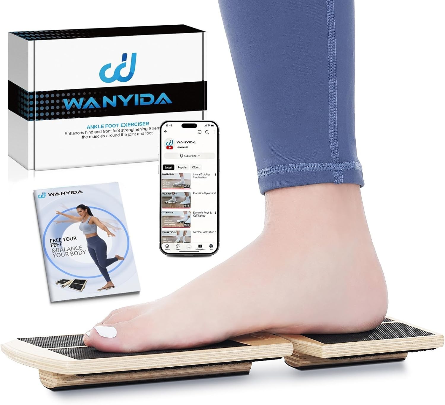 Versatile Ankle Foot Strengthener Balance Board – Plantar Fasciitis Relief Aid